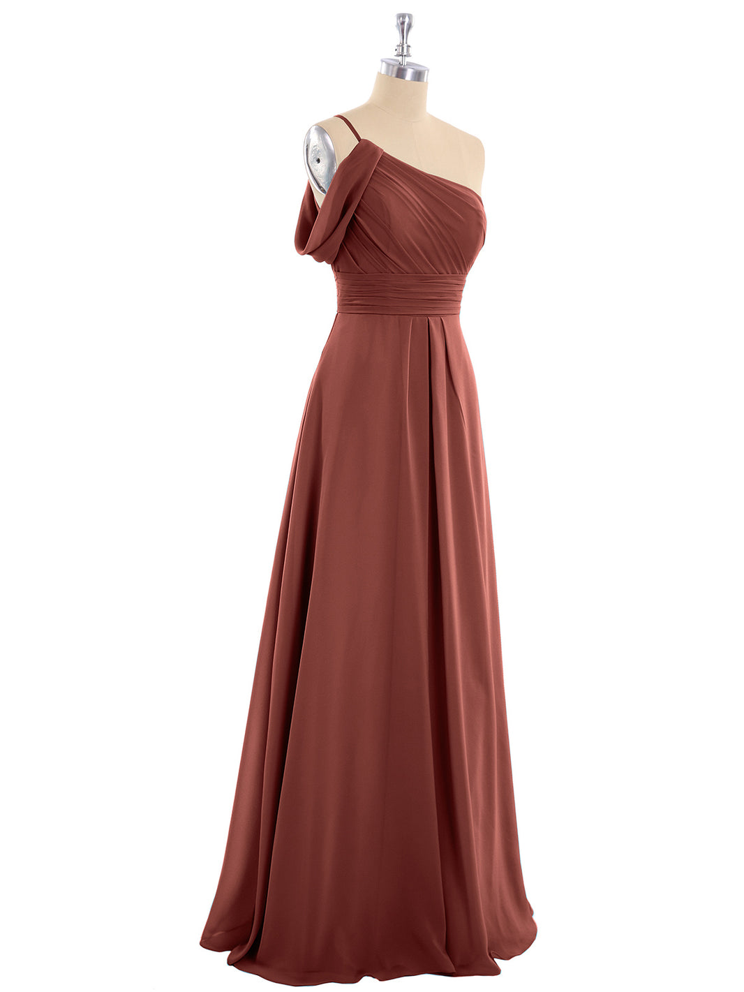 Robe Longue Bleue En Mousseline Sans Manches - Taille S (EU 36) - Idéale Pour Mariage Ou Soirée
