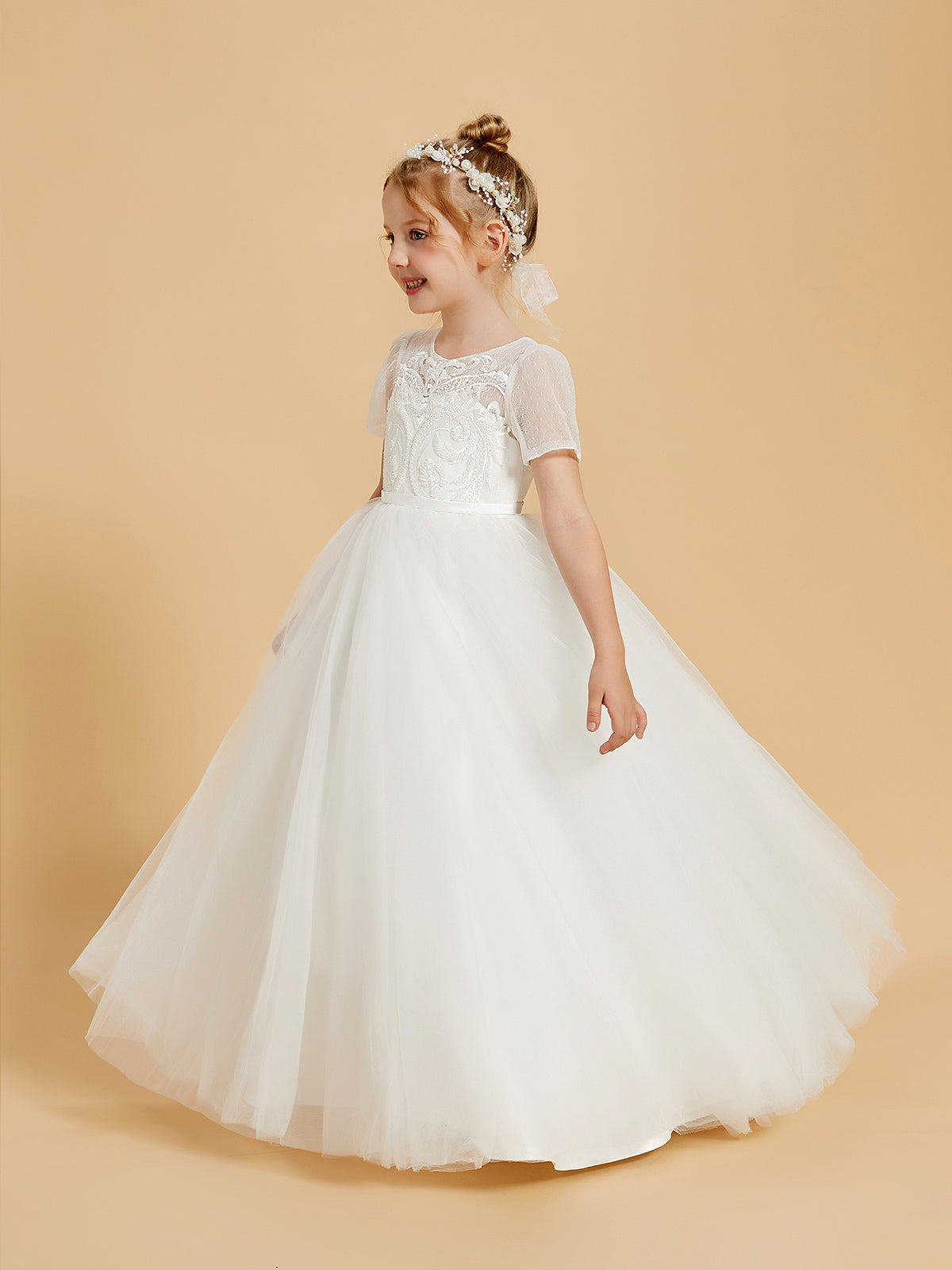 Robe avec tulle discount fille