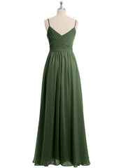 Spaghetti Bretelle Cœur Mousseline Robes Olive Verte Grande Taille