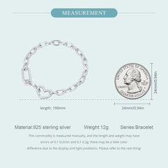 Bracelet chaîne cœur simple