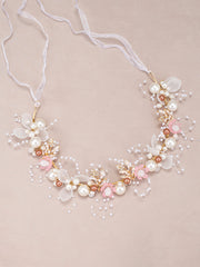 Bandeau Feuille de Filles de Mariage avec Perles