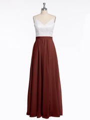 Ivoire Dentelle Corsage Mousseline Jupe Robes Avec Fente terracotta Grande Taille