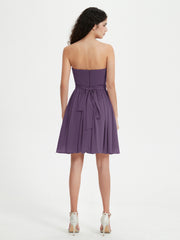 Sans Bretelles Col en Cœur Mini Robes Plum