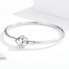 Bracelet jonc étoile en argent sterling