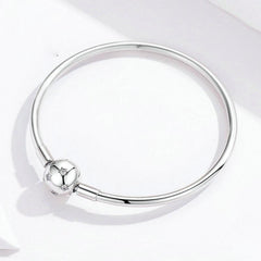 Bracelet jonc étoile en argent sterling