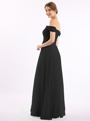 Hors De l'Épaule Col En Cœur Tulle Robe Noir