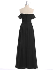 Hors De l'Épaule Col En Cœur Tulle Robe Noir