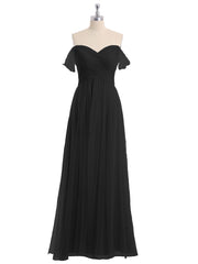 Hors De l'Épaule Col En Cœur Tulle Robe Noir