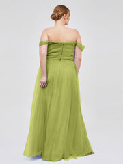 Hors De l'Épaule Col En Cœur Tulle Robe Trèfle