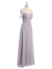 Hors De l'Épaule Col En Cœur Tulle Robe Dusk