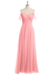 Hors De l'Épaule Col En Cœur Tulle Robe Flamant