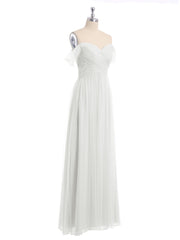 Hors De l'Épaule Col En Cœur Tulle Robe Ivoire