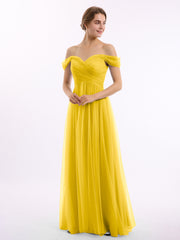 Hors De l'Épaule Col En Cœur Tulle Robe Souci