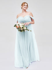 Hors De l'Épaule Col En Cœur Tulle Robe Brume