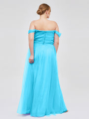 Hors De l'Épaule Col En Cœur Tulle Robe Piscine