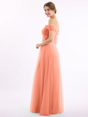 Hors De l'Épaule Col En Cœur Tulle Robe Crépuscule