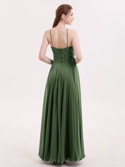 Dentelle et Mousseline Robe Demoiselle d'honneur Olive Verte Grande Taille
