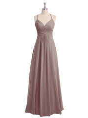 Spaghetti Bretelle Col En V Mousseline Robes Dusk