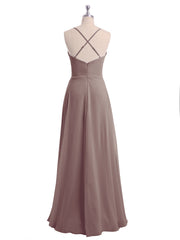 Spaghetti Bretelle Col En V Mousseline Robes Dusk