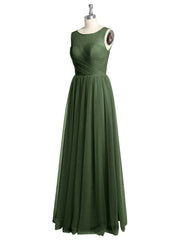 Illusion Col Croisé Tulle Robes De Demoiselle d'Honneur Olive Verte Grande Taille