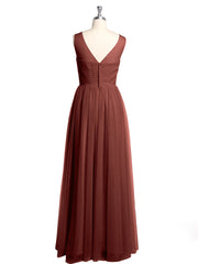 Illusion Col Croisé Tulle Robes De Demoiselle d'Honneur terracotta Grande Taille