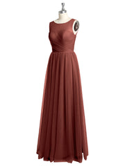 Illusion Col Croisé Tulle Robes De Demoiselle d'Honneur terracotta Grande Taille