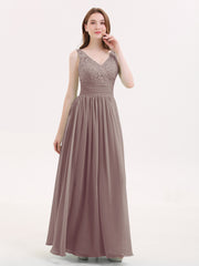 Dentelle et Mousseline Robes avec Dos Nu Dusk