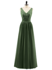 Dentelle et Mousseline Robes avec Dos Nu Olive Verte Grande Taille