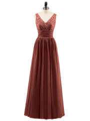 Dentelle et Mousseline Robes avec Dos Nu terracotta Grande Taille