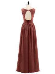 Dentelle et Mousseline Robes avec Dos Nu terracotta Grande Taille