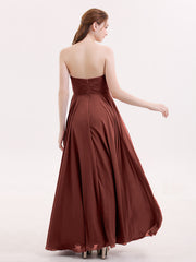 Sans Bretelles Col en Cœur Maxi Robe Demoiselle d'honneur terracotta Grande Taille