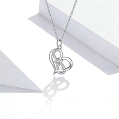 Colliers coeur infini en argent cadeaux d'anniversaire