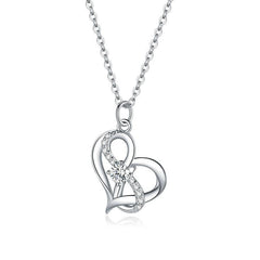 Colliers coeur infini en argent cadeaux d'anniversaire