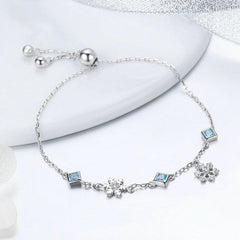 Cadeau de demoiselle d’honneur de bracelet Bolo Snowflower