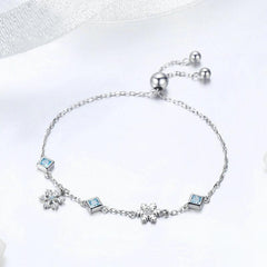 Cadeau de demoiselle d’honneur de bracelet Bolo Snowflower