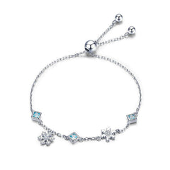 Cadeau de demoiselle d’honneur de bracelet Bolo Snowflower