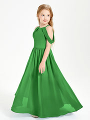 Robes de Demoiselle d'Honneur Junior à Hors de l'Épaule de Rêve Vert