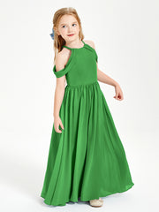 Robes de Demoiselle d'Honneur Junior à Hors de l'Épaule de Rêve Vert