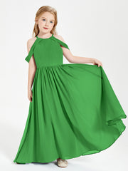 Robes de Demoiselle d'Honneur Junior à Hors de l'Épaule de Rêve Vert