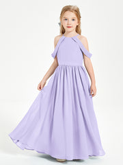 Robes de Demoiselle d'Honneur Junior à Hors de l'Épaule de Rêve Lilas