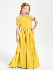 Robes de Demoiselle d'Honneur Junior à Hors de l'Épaule de Rêve Souci
