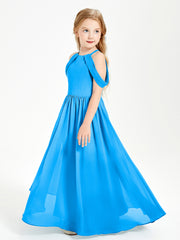 Robes de Demoiselle d'Honneur Junior à Hors de l'Épaule de Rêve Bleu Océan