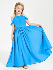 Robes de Demoiselle d'Honneur Junior à Hors de l'Épaule de Rêve Bleu Océan