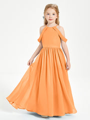 Robes de Demoiselle d'Honneur Junior à Hors de l'Épaule de Rêve Orange
