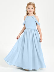 Robes de Demoiselle d'Honneur Junior à Hors de l'Épaule de Rêve Bleu Ciel