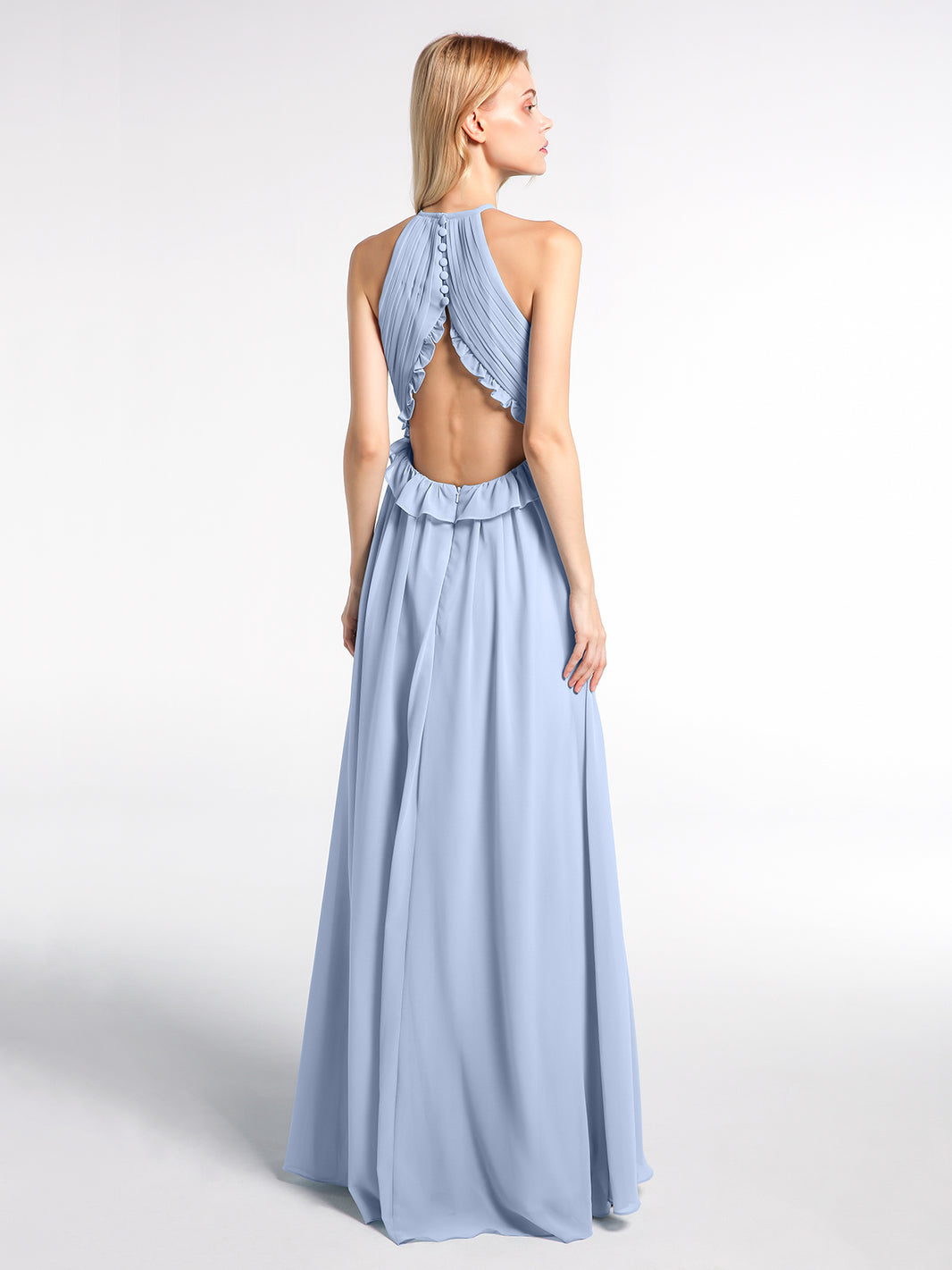 Robe Courte Plissée Elle Femme Taille M - Style Rétro Avec Nuance Dos Et Manches Ballon