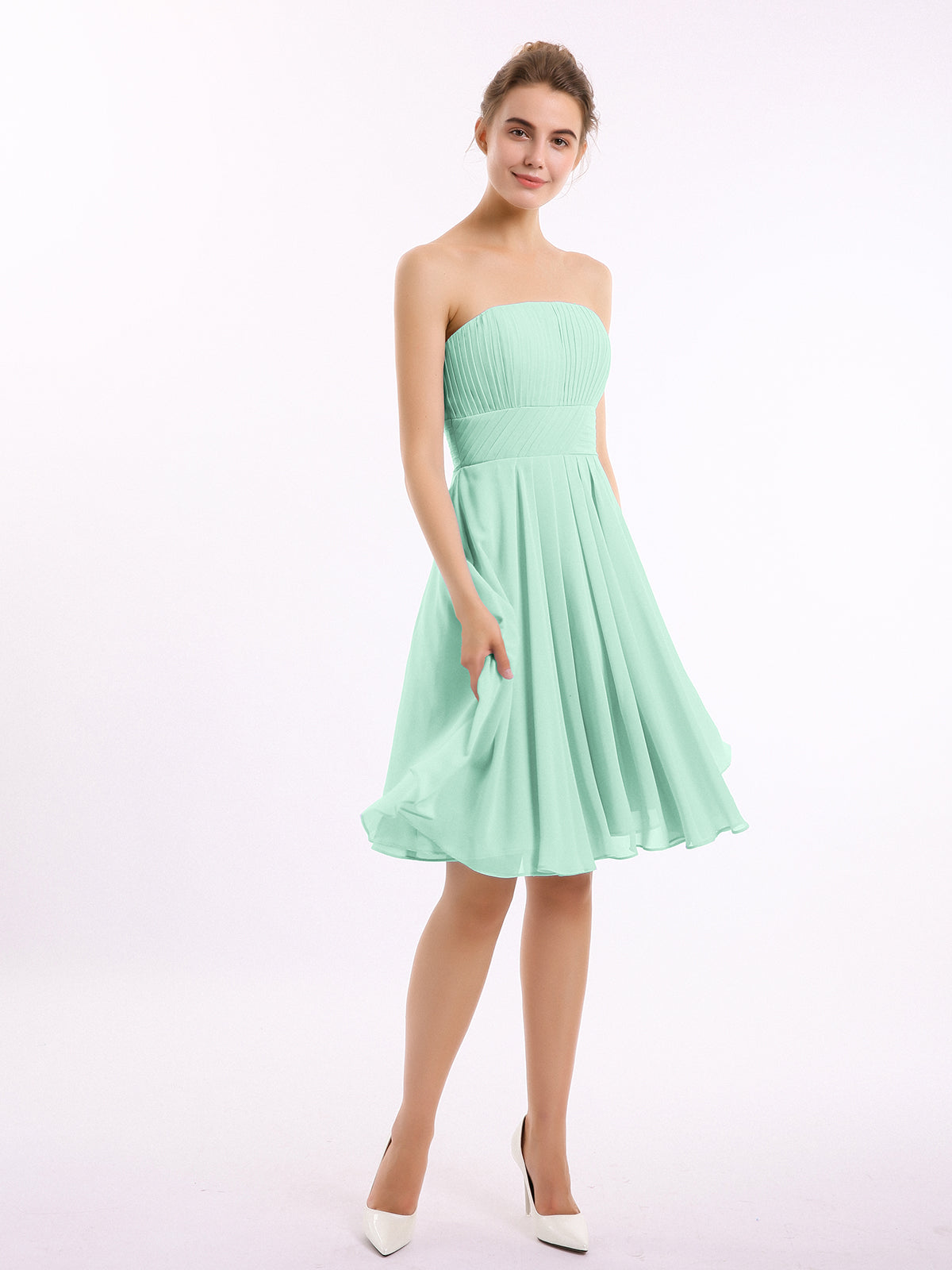 Robe courte vert discount menthe