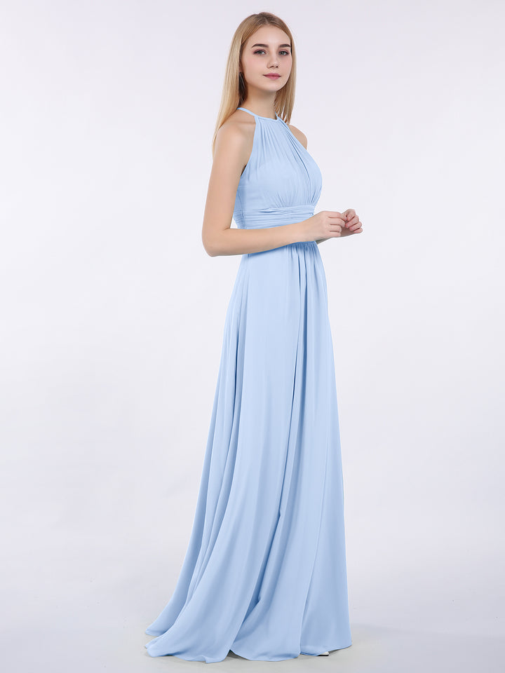 Maya Robe Soirée Femme Maxi Paillettes Col Licou - Robe Longue Bal Promo Et Mariage