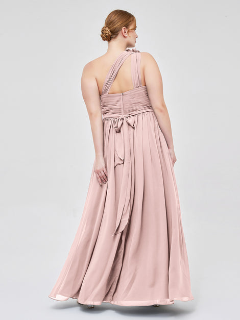 Une ??paule Florale Mousseline Robes Avec Poche Lynn Rose Poudr?� | BABARONI �?? BABARONI FR