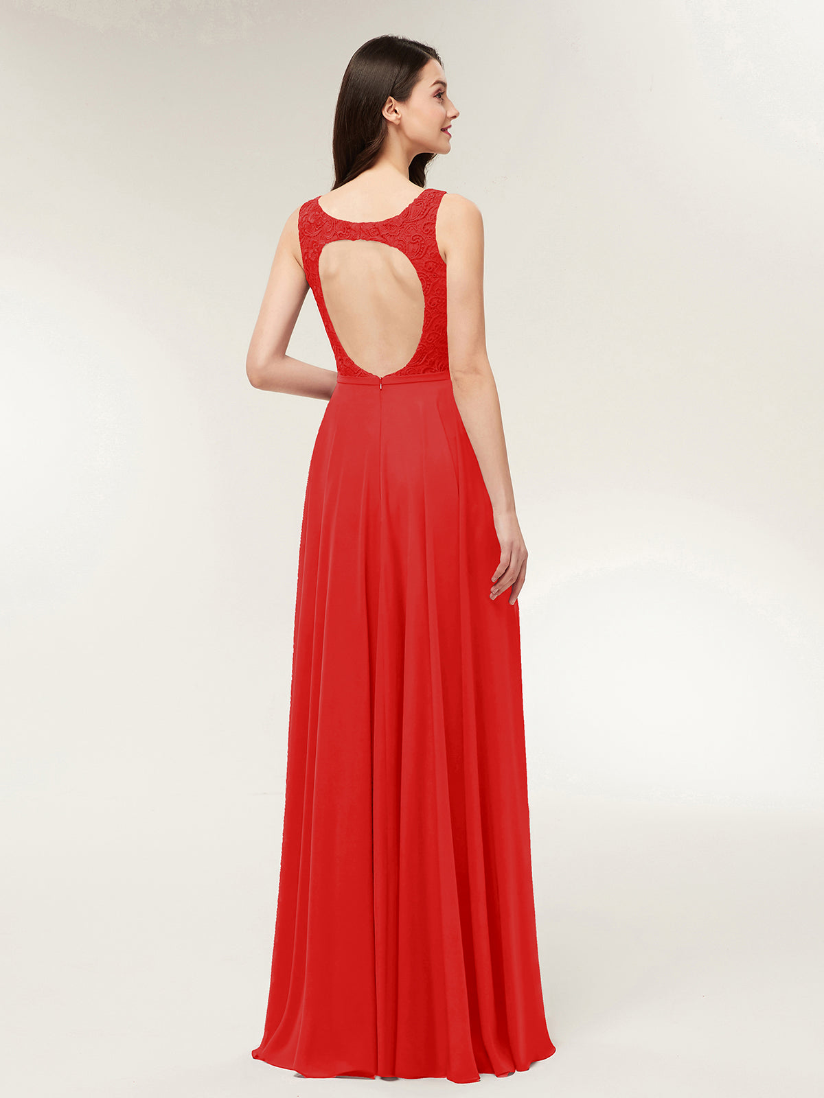 Dos Nu Robe avec Dentelle Bustier Rouge BABARONI BABARONI FR